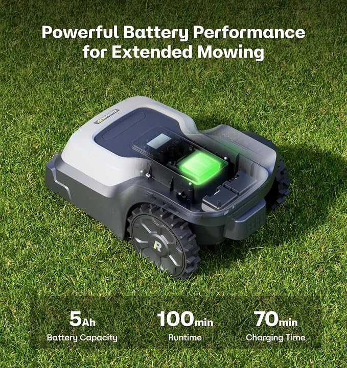 T1200Pro Robot Lawn Mower, RTK+Vision Wire-Free Automatic Robotic Mower for 0.37 Acre, AI Obstacle Avoidance, 1.18"-2.36" Adjustable Cutting Height, Unlimited Multi-Zone Mowing Robotic Mower