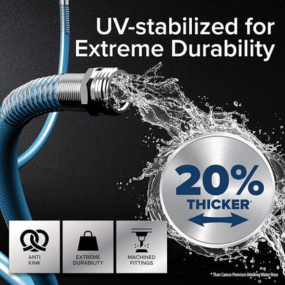Camco TastePURE 4-Foot Premium Camper/RV Drinking Water Hose-Features a Heavy-Duty No-Kink Design with Strain Relief Ends&5/8-Inch Inside Diameter-NSF Drinking Water Safe Certified (22813) (Pack of 3)