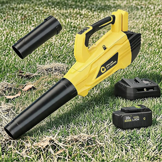 20V Electric Leaf Blower, 700CFM & 250MPH, 18,000 RPM | Battery Leaf Blower, Handheld Blowing for Lawn, Driveway, Small to Medium Yard Cleaning