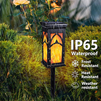 Solar Lights Outdoor, 10 Pack Solar Torch Light with Flickering Flame, Waterproof Garden Lights Outdoor Landscape Lighting, Flame Torches for Outside Patio Pathway Walkway Yard Lawn Decorations