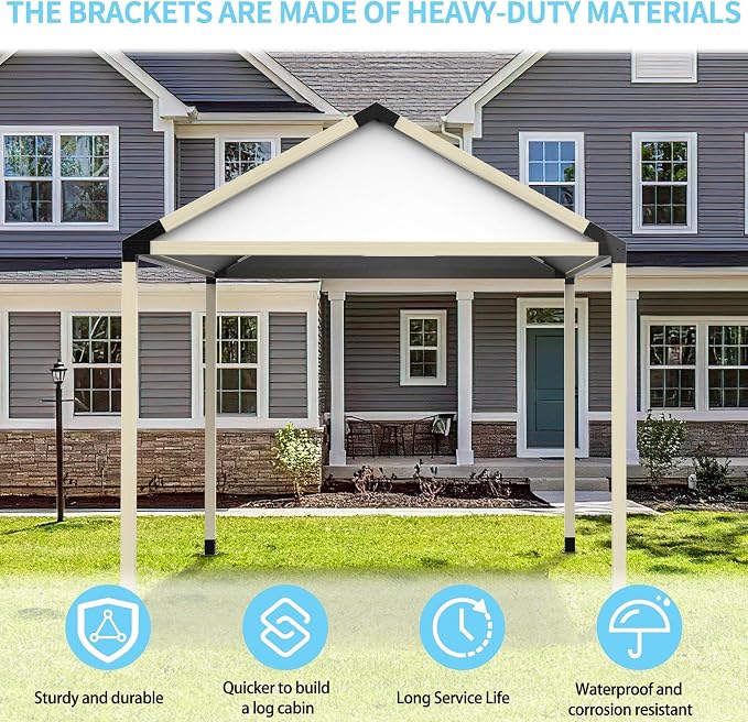 JEXALINE Pergola Kit for 4"x4" Lumber, Heavy Duty Pergola Brackets with 30° Slanted Pergola Whole-Set Kit, DIY Gazebo Kit for Outdoor Patio Backyard Garden, Fits Actual 3.6" x 3.6" Wood