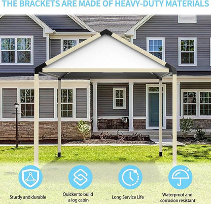 JEXALINE Pergola Kit for 4"x4" Lumber, Heavy Duty Pergola Brackets with 30° Slanted Pergola Whole-Set Kit, DIY Gazebo Kit for Outdoor Patio Backyard Garden, Fits Actual 3.6" x 3.6" Wood