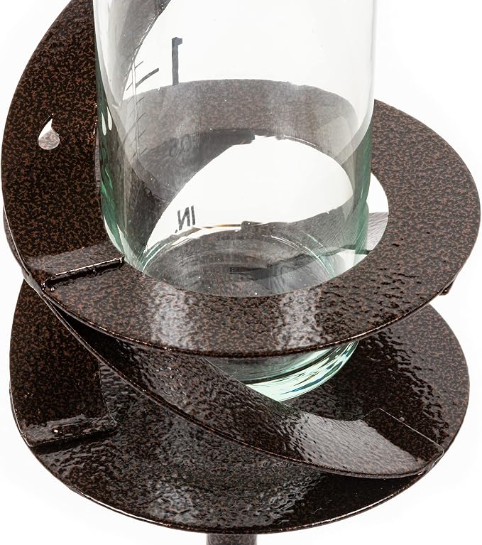 La Crosse 704-56357-INT Helix Spiral Metal Rain Gauge