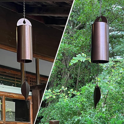 Deep Tone Wind Chimes for Outside, 26-Inch Memorial Serenity Bell | Sounds Like Church Bells, Mute Mode, Large Hanging Bell, Heavy Duty Steel, Garden or Patio Décor