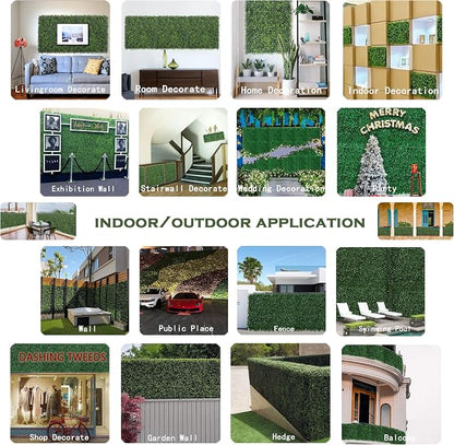 Bybeton 60"x120"(50sqft) Ultra-Dense Boxwood UV Privacy Fence | Ultra-Dense 50sqft Zero-Gap Privacy. UV-Proof & Odorless. Easy DIY Snap-Together. For Fence, Balcony & Garden.