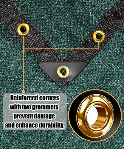 90% Green Heavy Duty Shade Cloth for Garden,Sun Screen Fabric 10 X 24FT | Sun Shades Netting Outdoor Patio with Grommets, Mesh Tarp Cover for Plant, Porch, Pergola, Greenhouse, Backyard &Outdoor Use