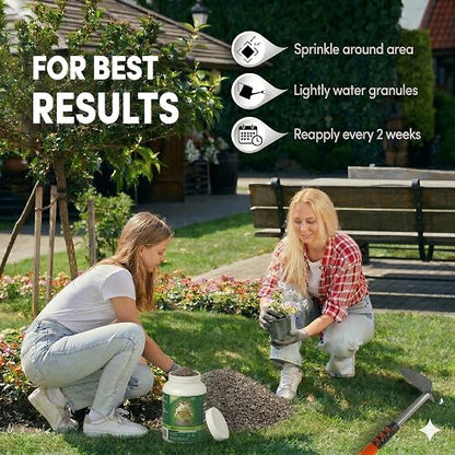 Repels All Animal Repellent Granules 3 lbs – Ready-to-Use Granular Formula – Deer & Rabbit Repellent for Lawn, Yard & Garden – Long Lasting Pest Deterrent