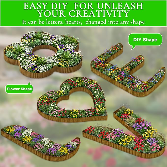 Corrugated Garden Edging,5.5"×60Ft Pre-Rusted Landscape Edging & Lawn Edging Border,Metal Garden Border for Flower Beds,Garden,Lawn,Raised Beds & Tree Surrounds