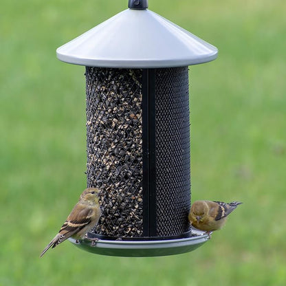 Perky-Pet Dual Mesh Wild Bird Seed Feeder - Holds up to 2.85 lb Wild Bird Seed - Dual Compartment for Seeds and Thistle - TSS00349