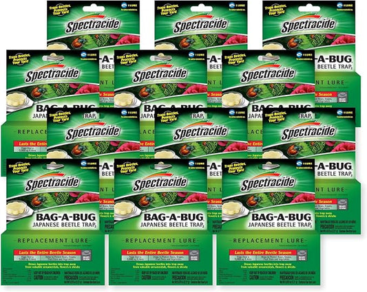 Spectracide Bag-A-Bug Japanese Beetle Trap, Replacement Lure, 1 Count, Pack of 12