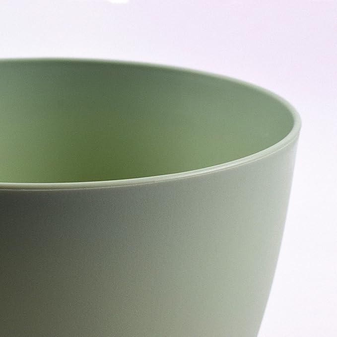 TYMENSH Plant Pots 12/10/9 Inch Set of 3, Self Watering Planters with Drainage Holes and Water Reservoir, Heavy Duty Plastic Flower Pots for Indoor Outdoor Plants, Green