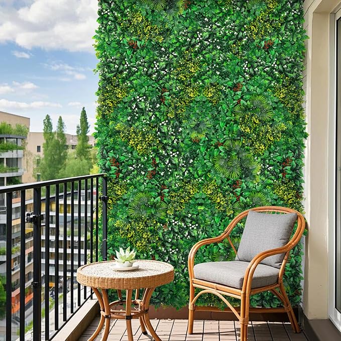 Grooy Artificial Boxwood Roll Panels, Grass Wall Panels Privacy Hedge Fence Screen for Outdoor Indoor Wedding Décor, 60"x120"(50 SQFT)