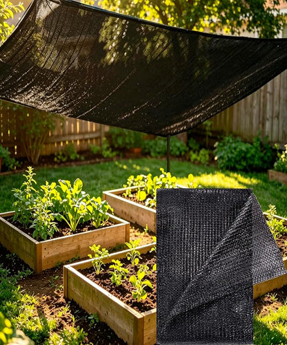 Black Shade Cloth, 70%-80% Sunblock UV Protection, 20 X 30 FT Sun Mesh Net | for Garden Plant Cover,Porch Screen,Pergola,Greenhouse,Chicken Coop,Car Barn Kennel,Backyard,Patio Sunshade Cover,Outdoor