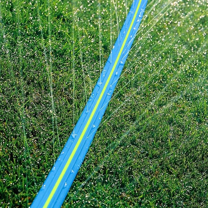 Winisok Upgrade Flat Sprinkler Soaker Hose for Garden, Heavy Duty 3-Tube Lawn Irrigation Hose with Landscape Stakes, No-Kink Flexible Watering Hose for Yard, Plants (15FT x 2Packs)