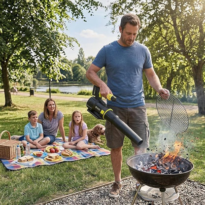 GarveeTech Electric Leaf Blower, 650CFM & 200MPH | Cordless Leaf Blower with 4.0Ah Battery, Lightweight Battery Blowers for Lawn, Patio, Yard, Garden, Outdoor