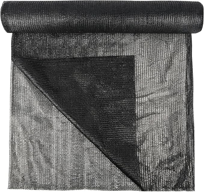 winemana 120x6 FT Outdoor Shade Cloth for Garden & Plants - 40% Large Black Mesh Tarp, UV Resistant Woven Shade Fabric for Greenhouse Farm Row Cover Vegetables Sun Protection Poultry Run