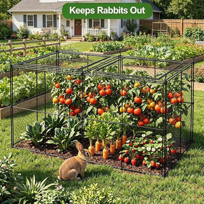 Crop Cage, 45"×23"×24" Garden Cage to Keep Animals Out, Chicken Wire Cloche, Heavy-Duty Plant Protector for Raised Garden Bed, Protect Vegetables from Rabbits Squirrels