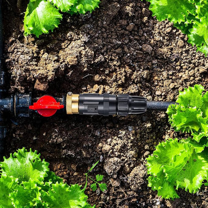 Feekoon 4 Set 15 PSI Drip Irrigation Faucet Adapter Kit 1/2'' Tubing to 3/4'' Faucet Water Pressure Regulator Backflow Preventer with Filter, Drip Irrigation System Parts