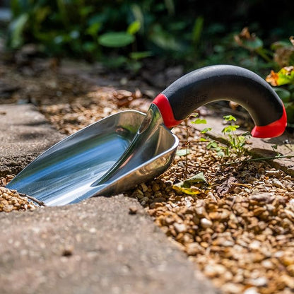 Radius Garden, 10611, Ergonomic Aluminum Hand Scooper, Red