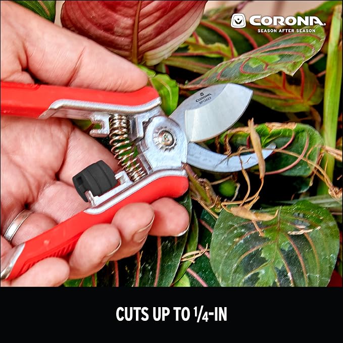 Corona BP 13623 Yard Essentials Houseplant Pruners, Red