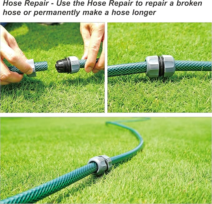 Eden 94051 Rubber Garden Hose 1/2 in. x 50 ft, DIY Hose Set (Pack of 4)