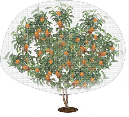 PURPLE STAR 1N 6.2 x 8.2 Feet Insect Bird Barrier Netting Mesh with Drawstring, Garden Bug Netting Plant Cover for Protect Plant Fruit Flower from Insect Bird