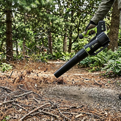 20V Electric Leaf Blower, 650CFM & 200MPH, 18,000 RPM | Battery Leaf Blower, Handheld Blowing for Lawn, Driveway, Small to Medium Yard Cleaning