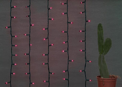 Brite Star 100 Count Mini String Christmas Lights, Red - 22 feet Indoor/Outdoor Christmas Tree Lights with Green Wire (Pack of 4)