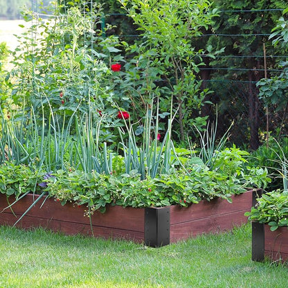Raised Garden Bed Corner Brackets for Flower Vegetable Furniture Planter Wood Garden Bed Box, Black Metal Corner Brackets Decorative with Screws (Matte Black -8pack, 3"x3"x6")
