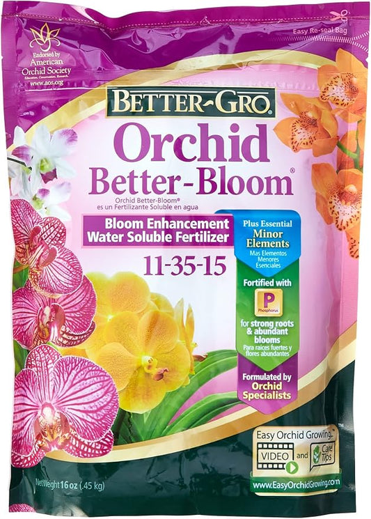 Sun Bulb Company 8305 Better Gro Orchid Plus Bloom Booster Fertilizer, 16-Ounce & 50000 Better Gro Special Orchid Mix, 4-Quart