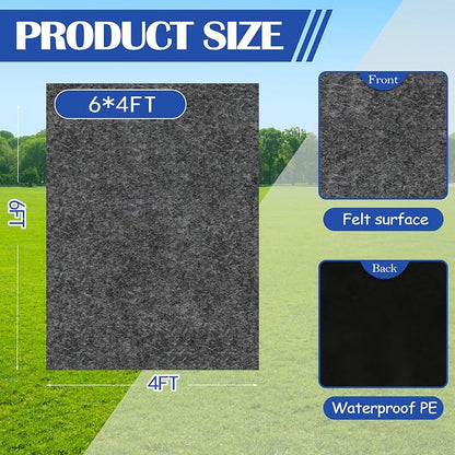 Ogrmar 6 x 4 FT Outdoor Storage Shed Mat, Waterproof Felt & PE Backing, Slip-Resistant, Durable & Easy to Clean, Gray (6x4FT)