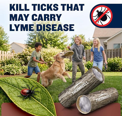 Thermacell Tick Control Tubes; 24 Per Box; No Spray, Easy-to-Use; Kills Ticks That May Carry Lyme Disease; Place in Backyard, Gardens or Wooded Areas Twice a Year; Won't Harm Kids, Pets or Environment