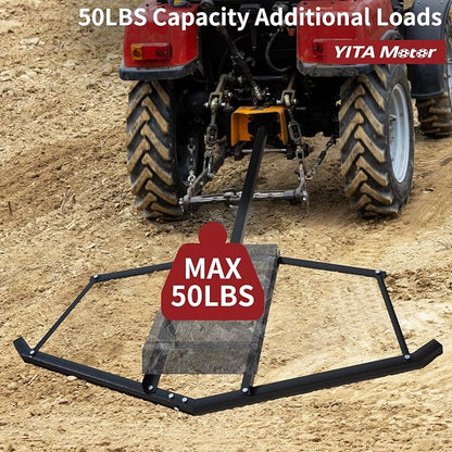 YITAMOTOR Driveway 66" Drag Grader Harrow Driveway Drag Grader for ATVs, UTVs, Garden Lawn Tractors