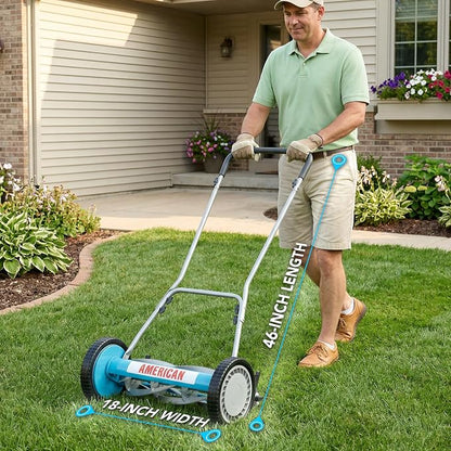 American Lawn Mower Company 2815-18 18-Inch 5-Blade Reel Push Lawn Mower