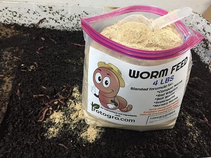 NightCrawlers, Superworms, Red Wigglers, Compost & Bait Worm Food, 2 Lbs (2 Lbs)