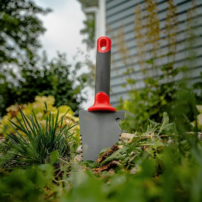 Pro-Lite Ergonomic Carbon Steel Edger, Root Slayer Trowel, Red Gardening Tools (25611, 16011)