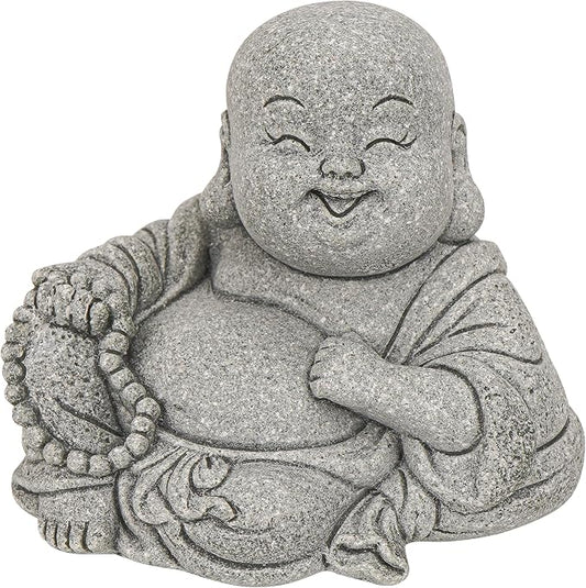 Mini Buddha Statue for Zen Garden Decor - Chinese Style Small Buddha Figurine for Indoor Outdoor Decoration, Meditation Decor for Desk, Patio, Lawn & Home Accent