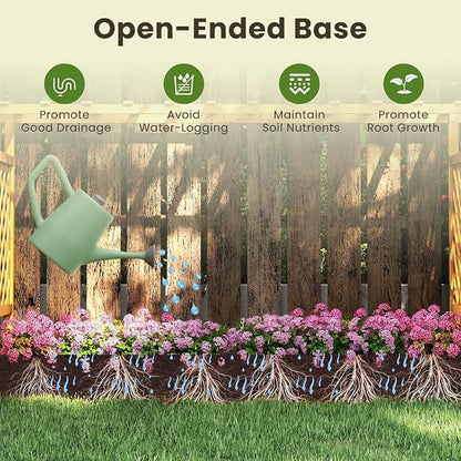 S AFSTAR 2 Pieces Wooden Raised Garden Bed with Trellis, 45" Elevated Planter Box with Hanging Roof & Open-Ended Base for Climbing Vine Flower Herb Vegetable, Outdoor Plant Container for Patio & Yard