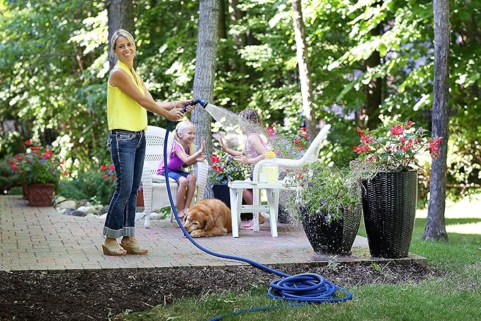Dramm ColorStorm Premium Rubber Garden Hose – 100 ft Heavy Duty 3/4" Water Hose – Kink Resistant, Crush-Proof Nickel-Plated Couplings – Made in USA - Yellow