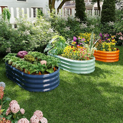 ZFHgarden Metal Planter Garden Flower Bed Raised Beds for Gardening Galvanized 4x2x1ft Galvanized Garden Bed