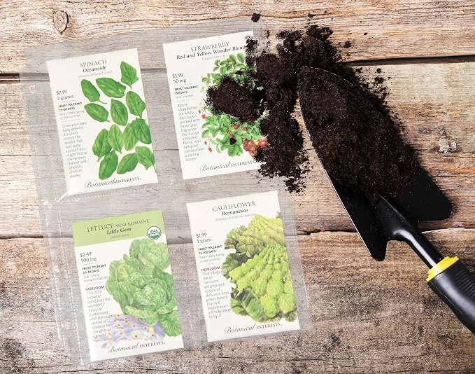 Samsill 4 Pocket Garden Seed Storage Sheet Protectors, 40 Pack, Fits Standard 3 Ring Binder, 4" x 5.75" Ultra Clear Pockets, Top Loading Seed Organizer Sleeves, 160 Pockets