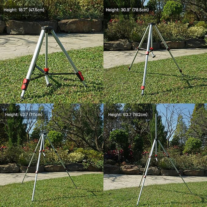Eden 94152 PRO Heavy Weight Telescoping Tripod (5.37 lbs) Multi-Pattern Turbo Gear Drive Sprinkler, w/Quick Connect Starter Kit, 360 Degree Coverage