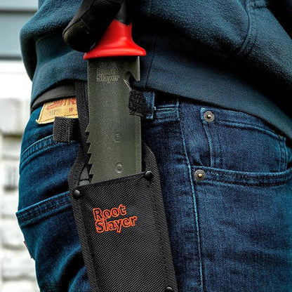 Root Slayer 17211 Soil Knife with Holster, Red