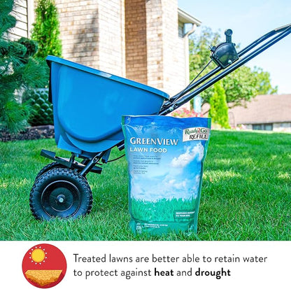 GreenView Lawn Food 16 lb. Bag, Covers 5,000 sq. ft. | 22-0-4 NPK formula - Restores soil nutrients - 8 weeks continuous feeding