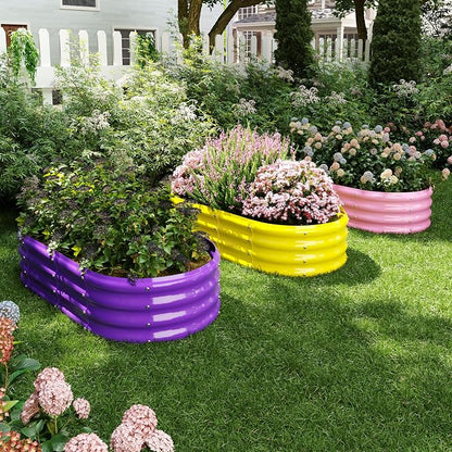 Galvanized Metal Planter Raised Garden Bed Kit for Gardening Outdoor，6x3x2ft Planter Grow Garden Box Raised Flower Bed，Long Vegetable Clearance Herb Raised Garden Beds For Container Gardening