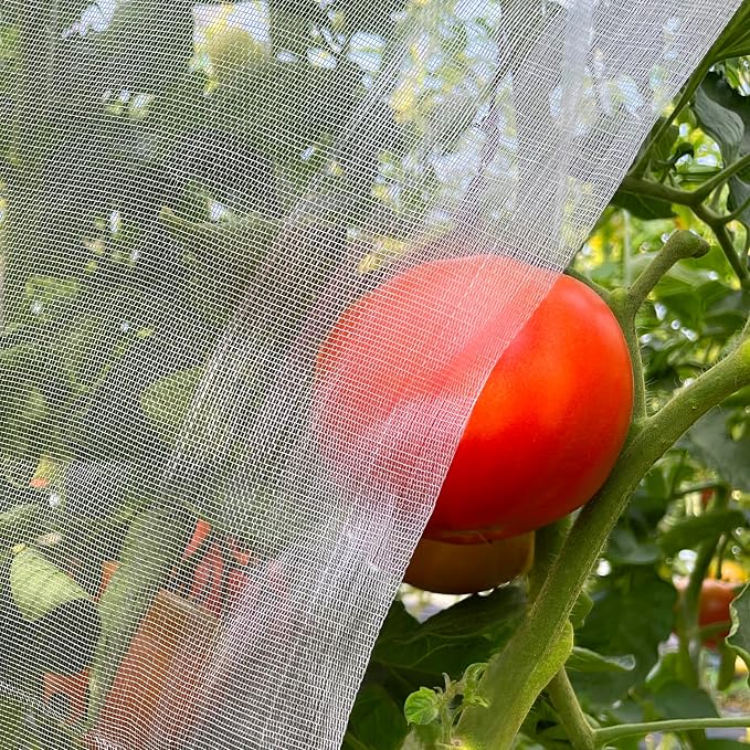 Garden Mesh Netting 10'x33' Plants Covers Ultra Fine Bug Cover Keep Trees Vegetables Fruits from Cicada Mosquito Netting for Patio Crops Flowers Protection Cicada Insect Net (White)