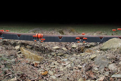 Camco Rhino RV Sewer Hose Support Kit - Up to 10” of Lift - Features Nesting Design for Easy RV Storage - Includes (6) 30” Section w/4 Stakes Each - Supports Up to 20-Feet of RV Sewer Hose (43071)