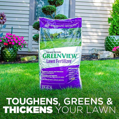 GreenView Fairway Formula Lawn Fertilizer 16.5 lb. Bag, Covers 5000 sq. ft. | 30-0-12 NPK formula - Slow release nitrogen fertilizer - 12 weeks of feeding
