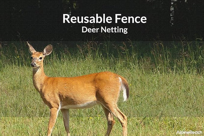 AlpineReach Garden Netting 7.5 x 65 ft Heavy Duty Bird Net, Deer, Plant Protection Extra Strong Woven Mesh, Reusable Kit with Zip Ties, Animal Fencing for Fruits Trees, Black